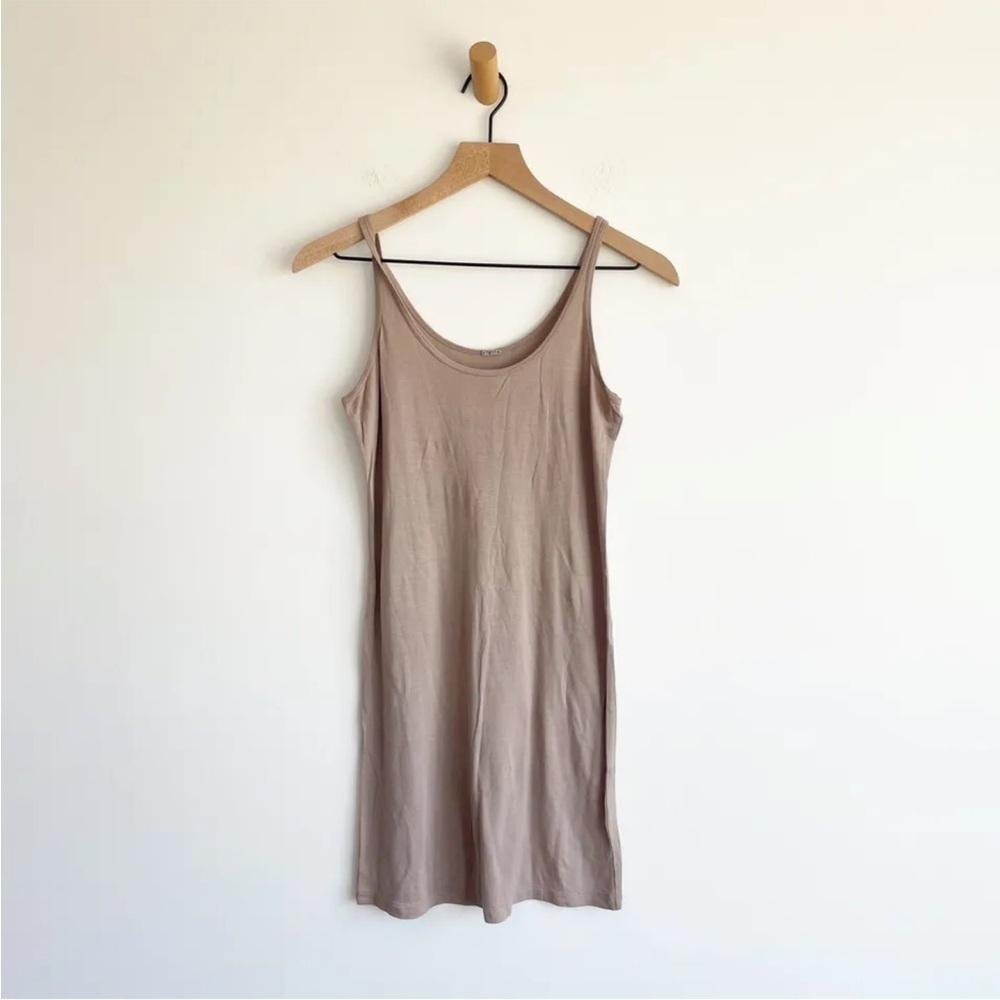 Chan Luu Women's Long Tank Top 100% Viscose Light Brown Tan Small